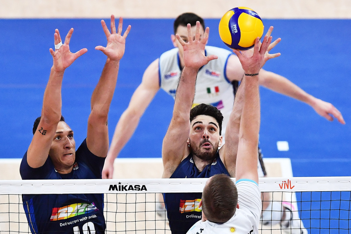 VNL, Argentina vs. Italia. Foto: EFE.