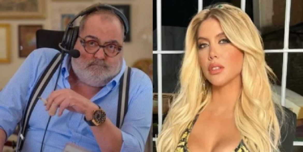 Jorge Lanata y Wanda Nara. Foto: NA.