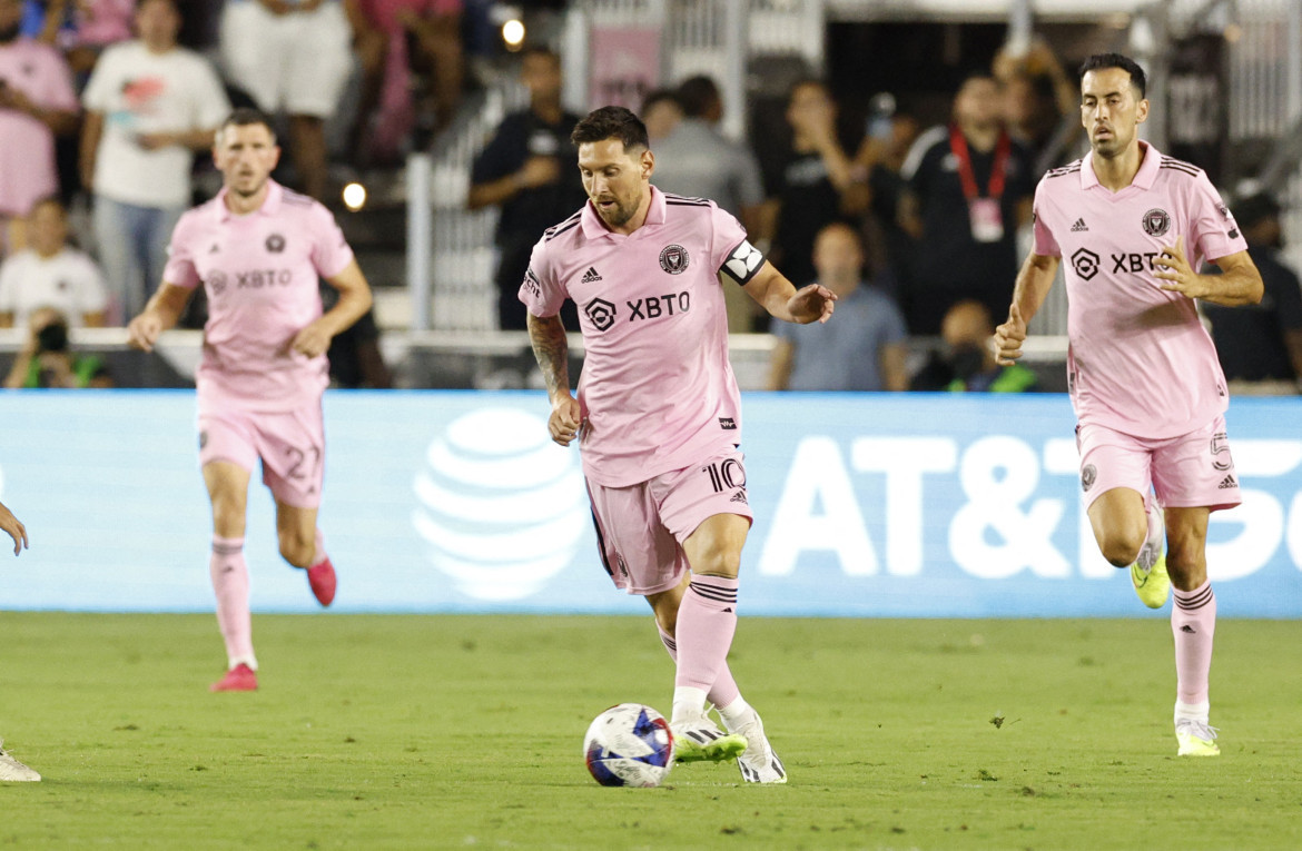 Lionel Messi en su debut absoluto en Inter Miami. Foto: Reuters.