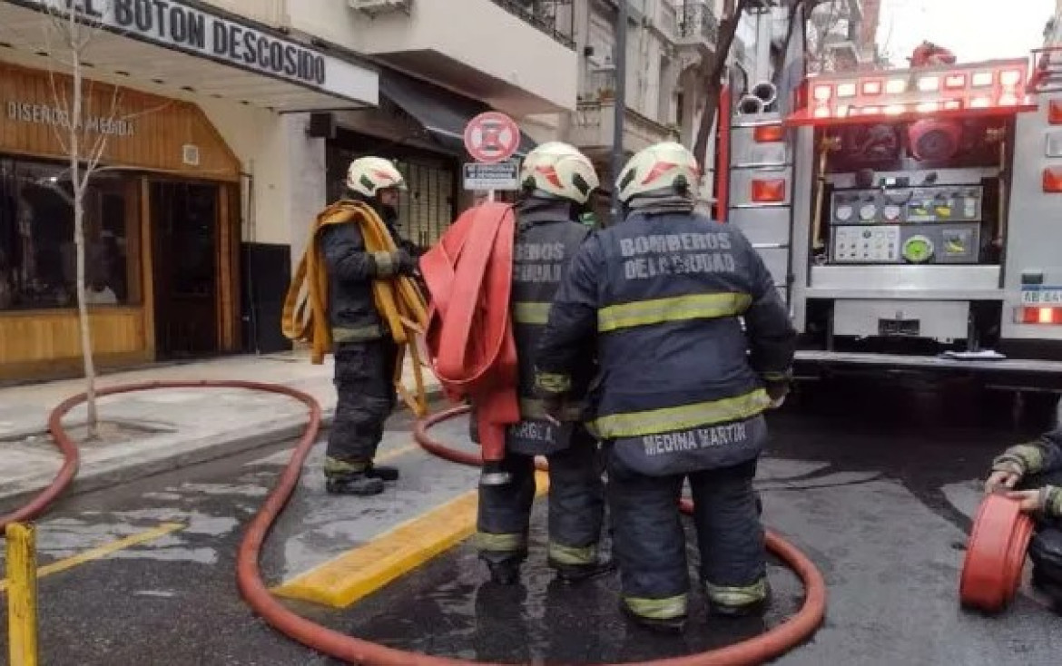 Incendio en Recoleta. Foto: Twitter.