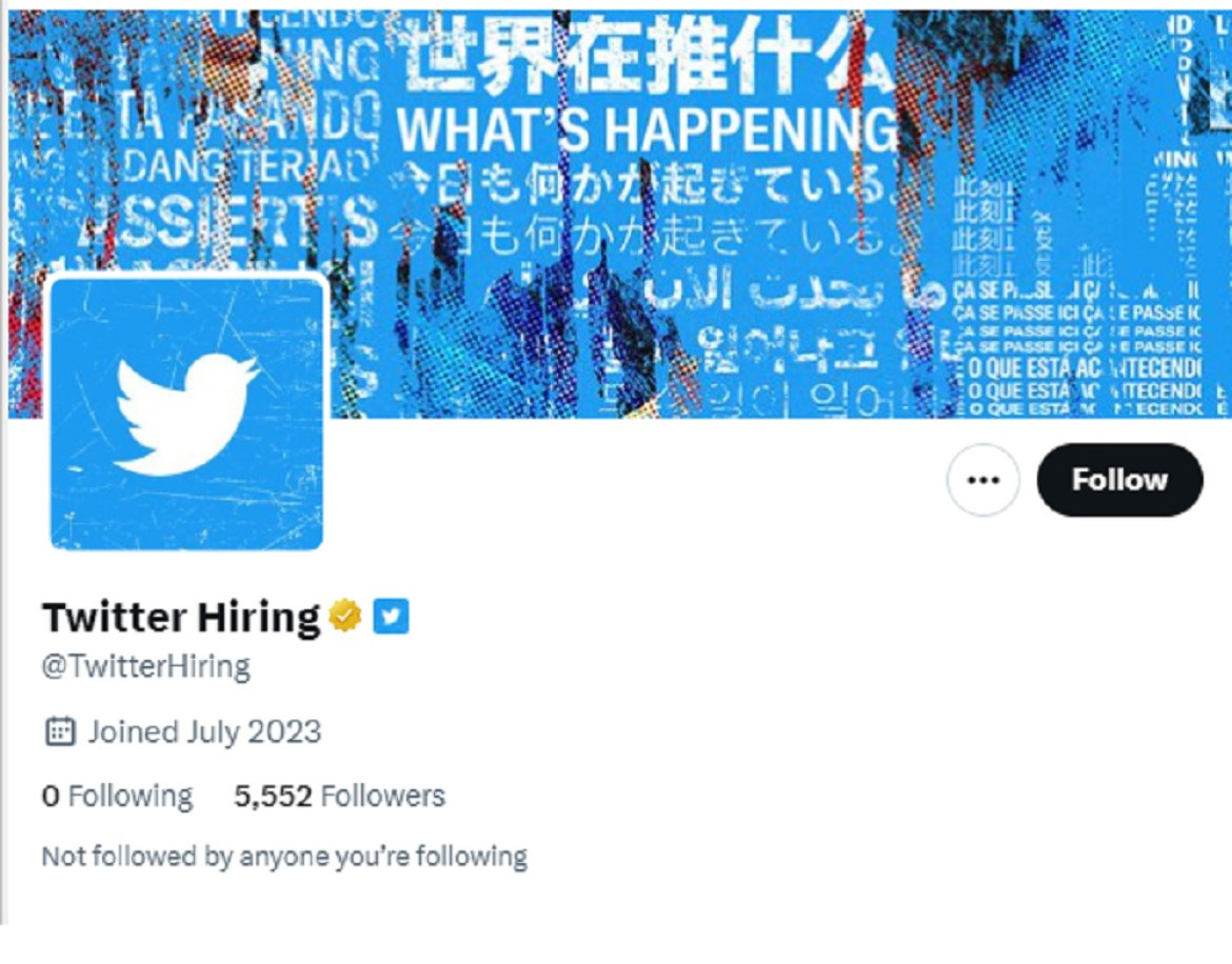 Twitter Hiring. Foto: captura.