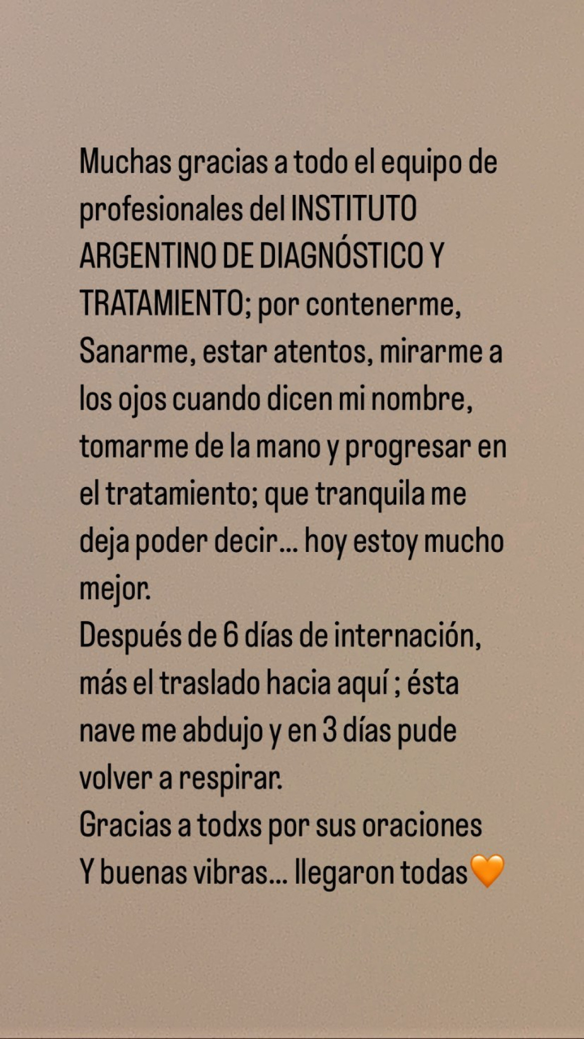 La historia que compartió Romina Gaetani sobre su estado de salud. Foto: Instagram @rominagaetani.