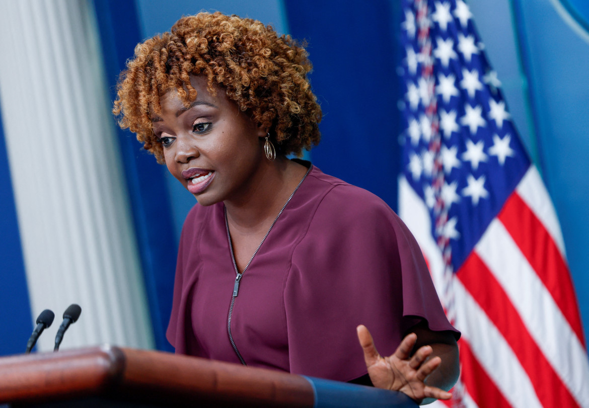 La portavoz de la Casa Blanca, Karine Jean-Pierre. Foto: Reuters.