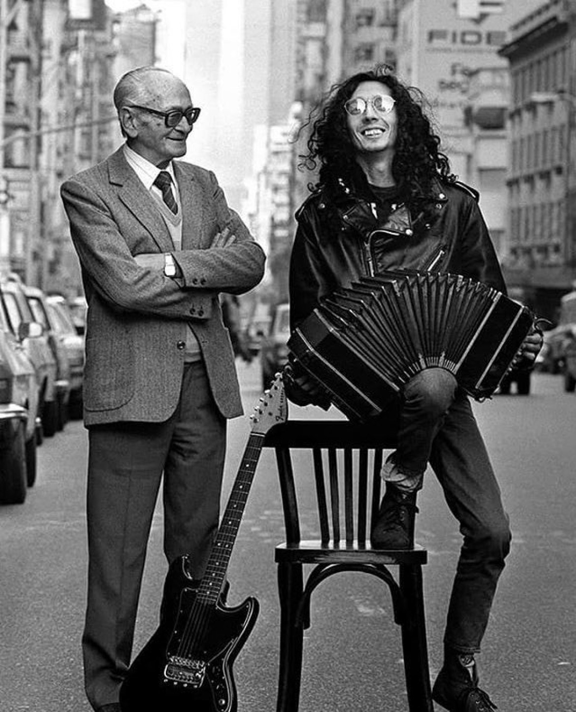 Osvaldo Pugliese junto a Fito Paez. Foto: Carlos Sarraf.