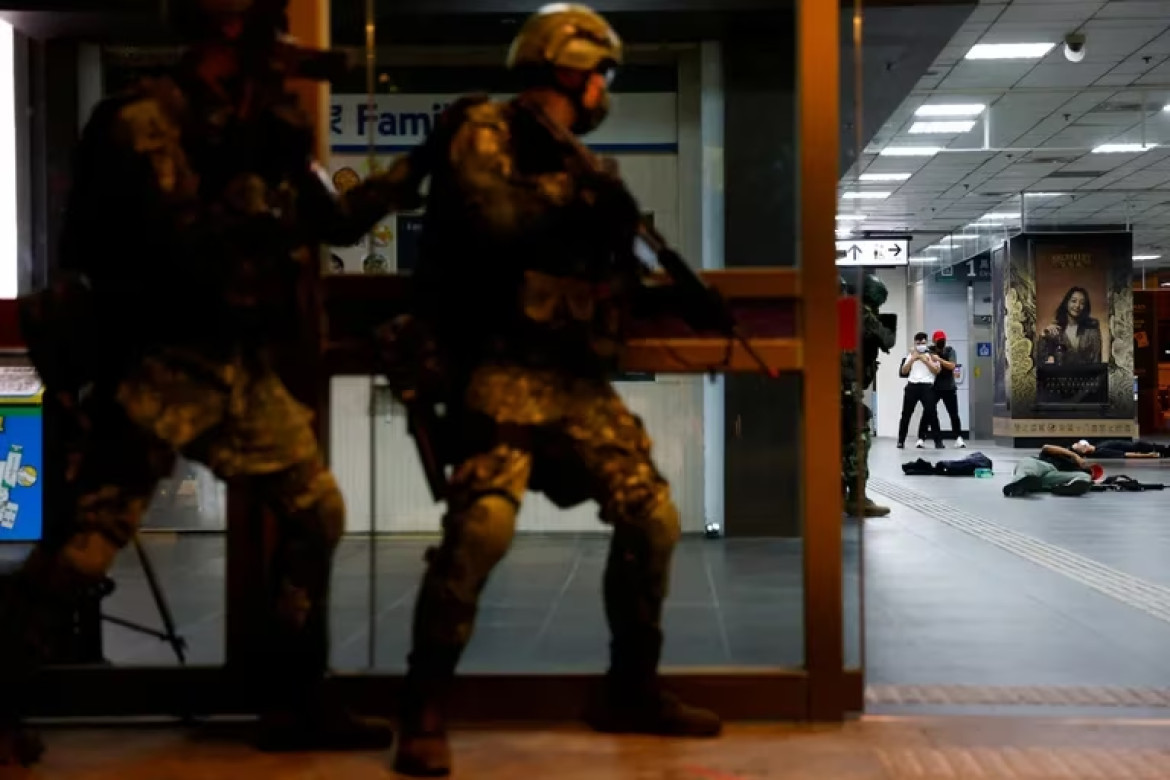 Taiwán realizó un ejercicio de defensa. Foto: Reuters