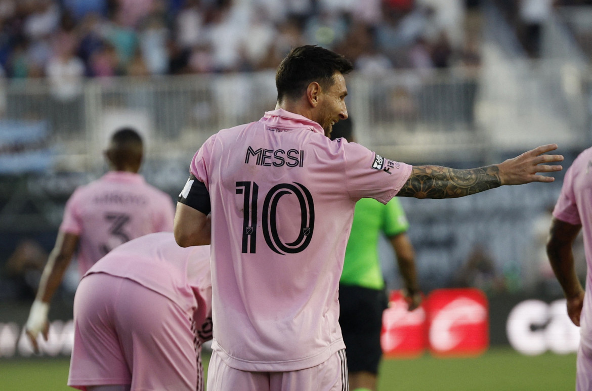 El nuevo festejo de Lionel Messi en Inter Miami. Foto: Reuters.