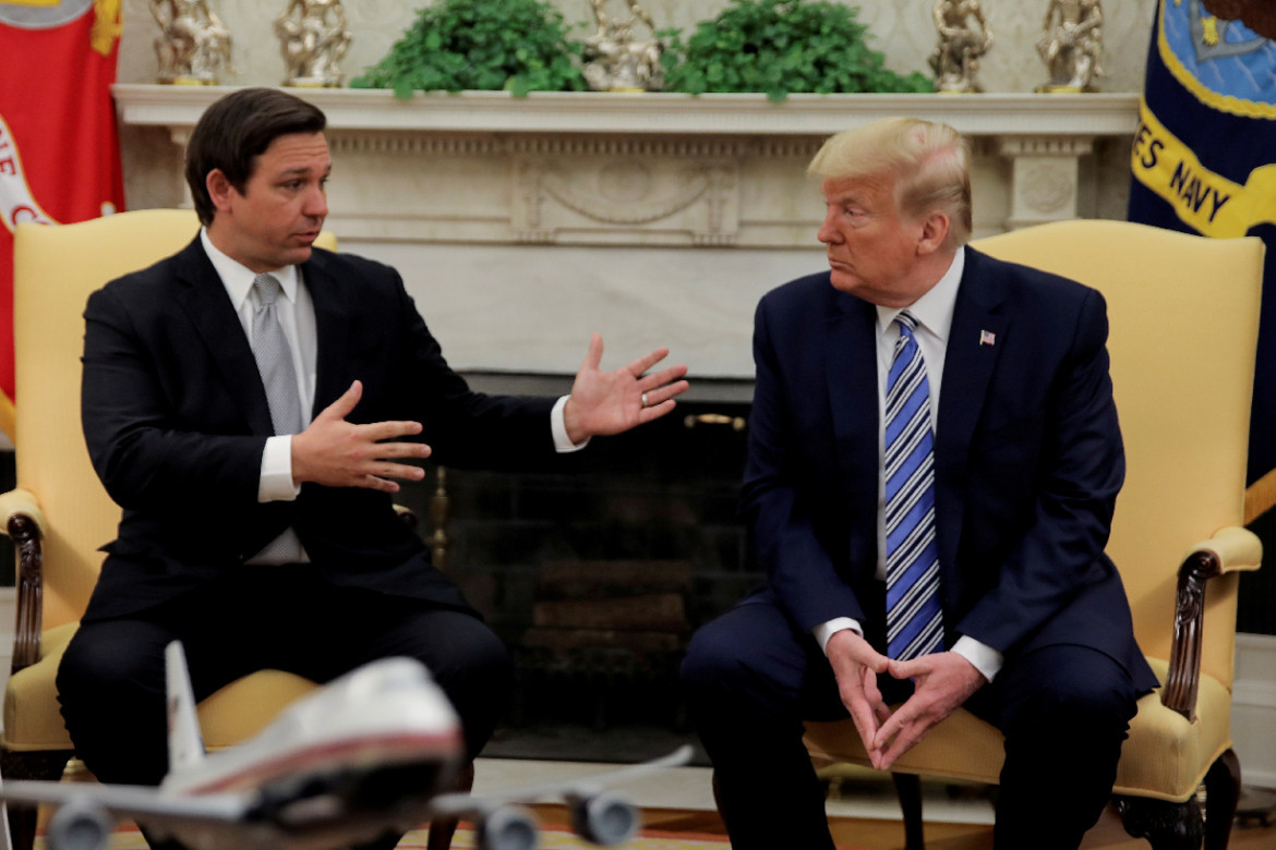 Donald Trump y Ron DeSantis. Foto: Reuters