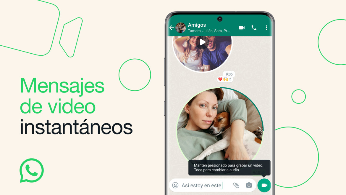 WhatsApp agrega una novedosa función para los videos. Foto: WhatsApp.