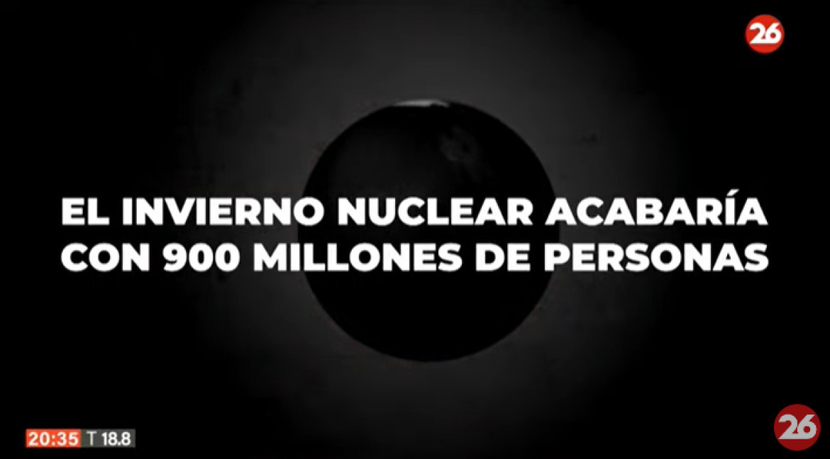 Proyección de lo que sería una Tercera Guerra Mundial. Foto: Captura de video.