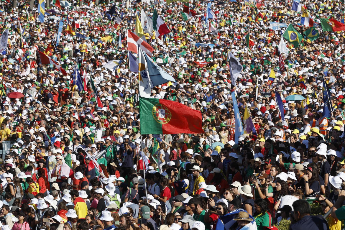 La convocatoria del Papa Francisco en Lisboa para la Jornada Mundial de la Juventud. Foto: EFE.