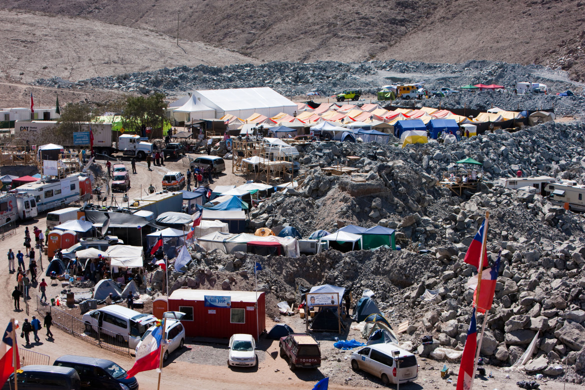 El enorme despliegue para dar con los mineros con vida. Foto: Reuters.