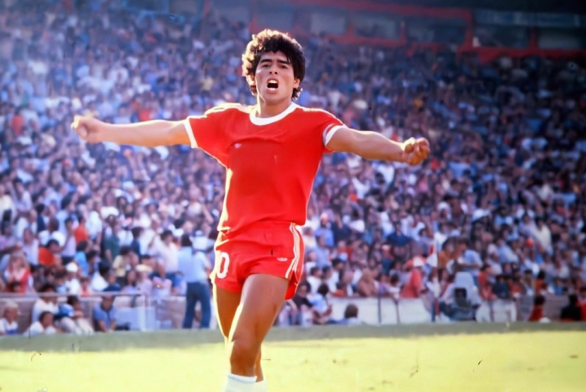 Diego Armando Maradona en Argentinos Juniors. Foto: AAAJ.