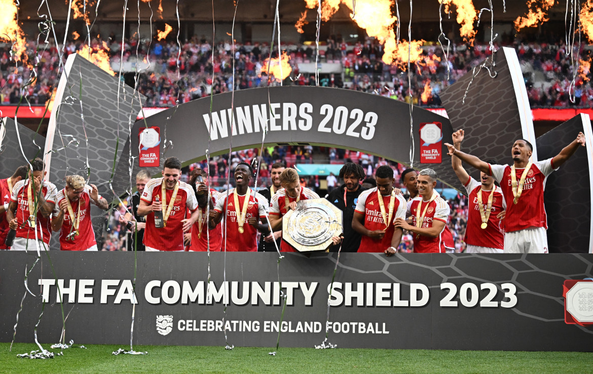 Arsenal campeón de la Community Shield 2023. Foto: Reuters.