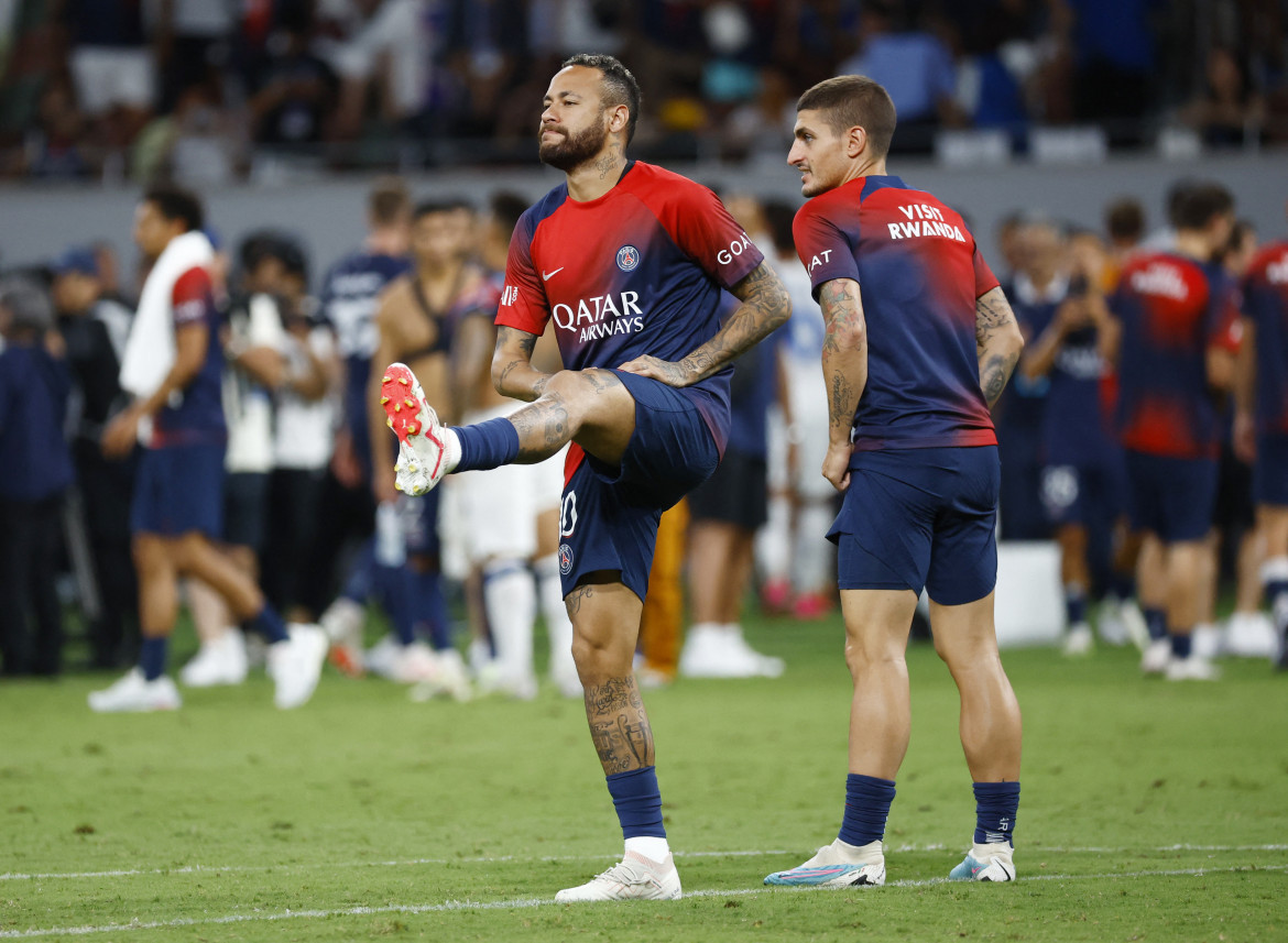 Neymar y Marco Verratti no participaron de la pretemporada con el PSG. Foto: Reuters.