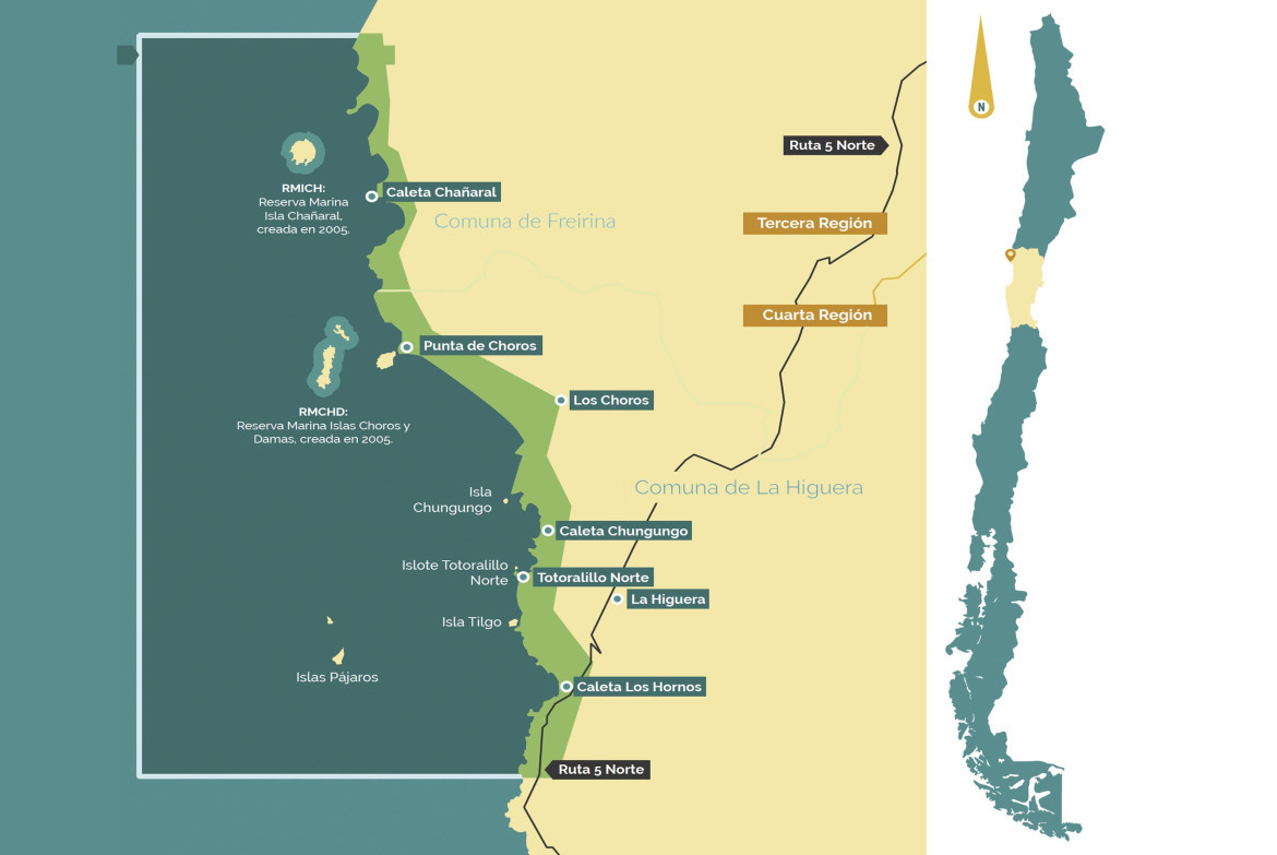 Mapa del Archipielago de Humboldt. Foto: Alianza Humboldt.