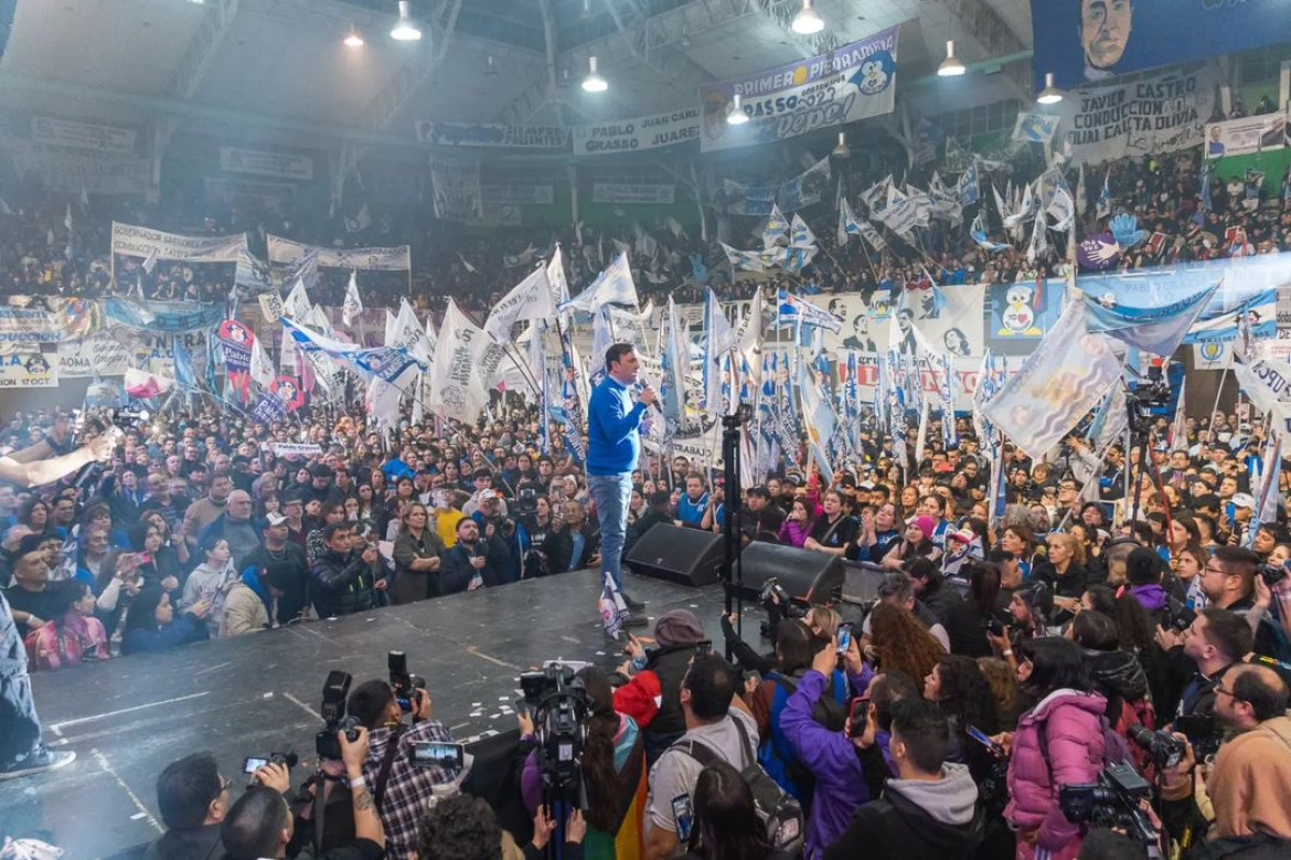 El último acto de Fernando Grasso, el candidato de Unión por la Patria, en Santa Cruz. Foto: Instagram @pablograssook.