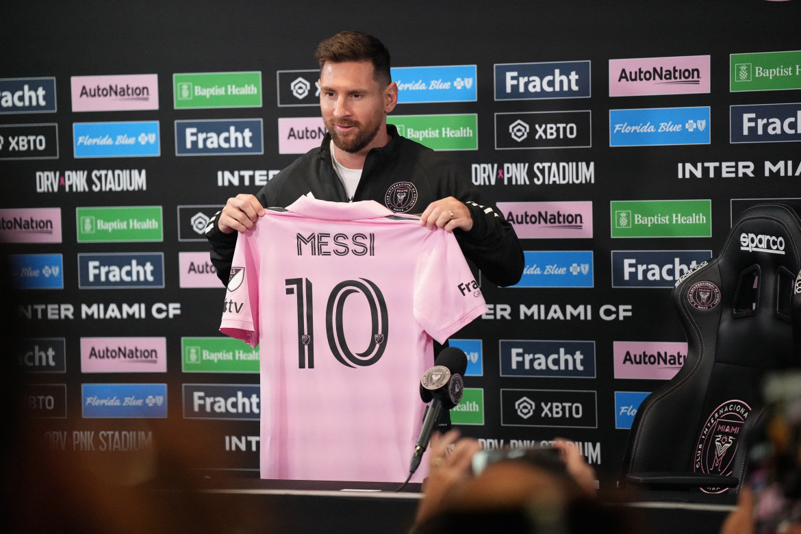 Lionel Messi en conferencia de prensa. Foto: Reuters.