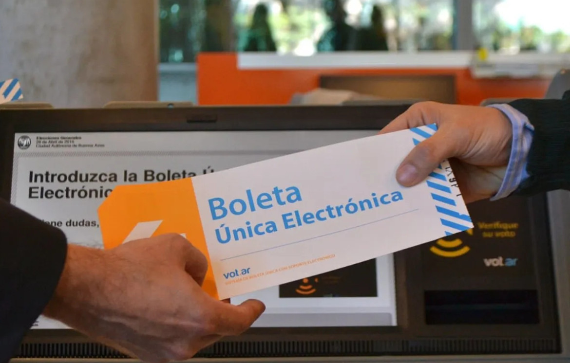 Voto electrónico en la Ciudad. Foto: NA