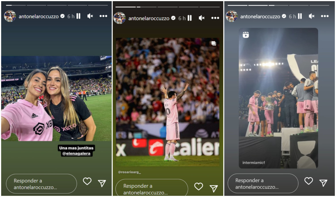 Las historias de Antonela Roccuzzo. Foto: Instagram.