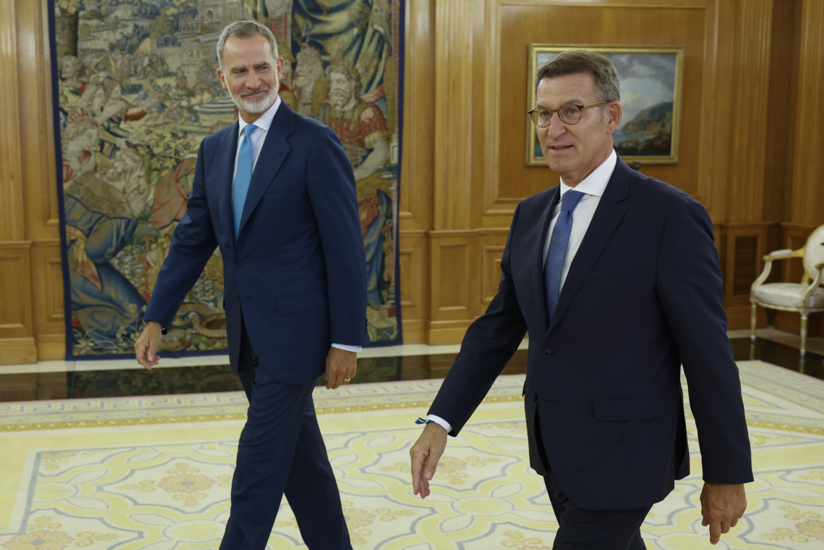 El Rey Felipe VI eligió a Núñez Feijóo como su candidato a la investidura. Foto: EFE.