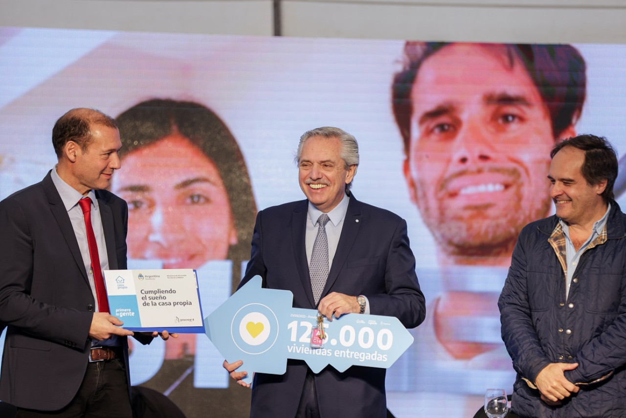 Alberto Fernández en Neuquén. Foto: Télam