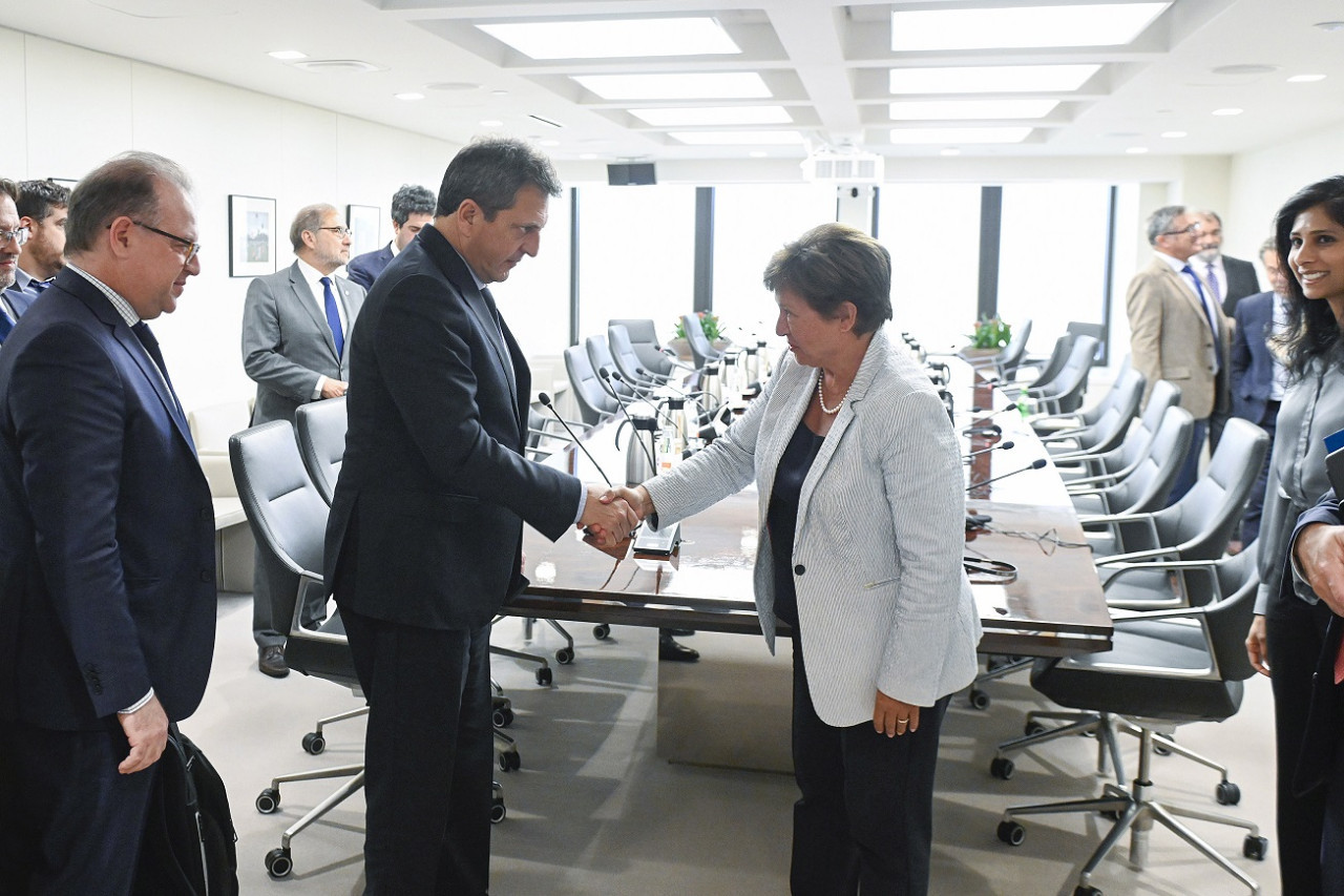 Sergio Massa y Kristalina Georgieva, FMI. Foto: Télam