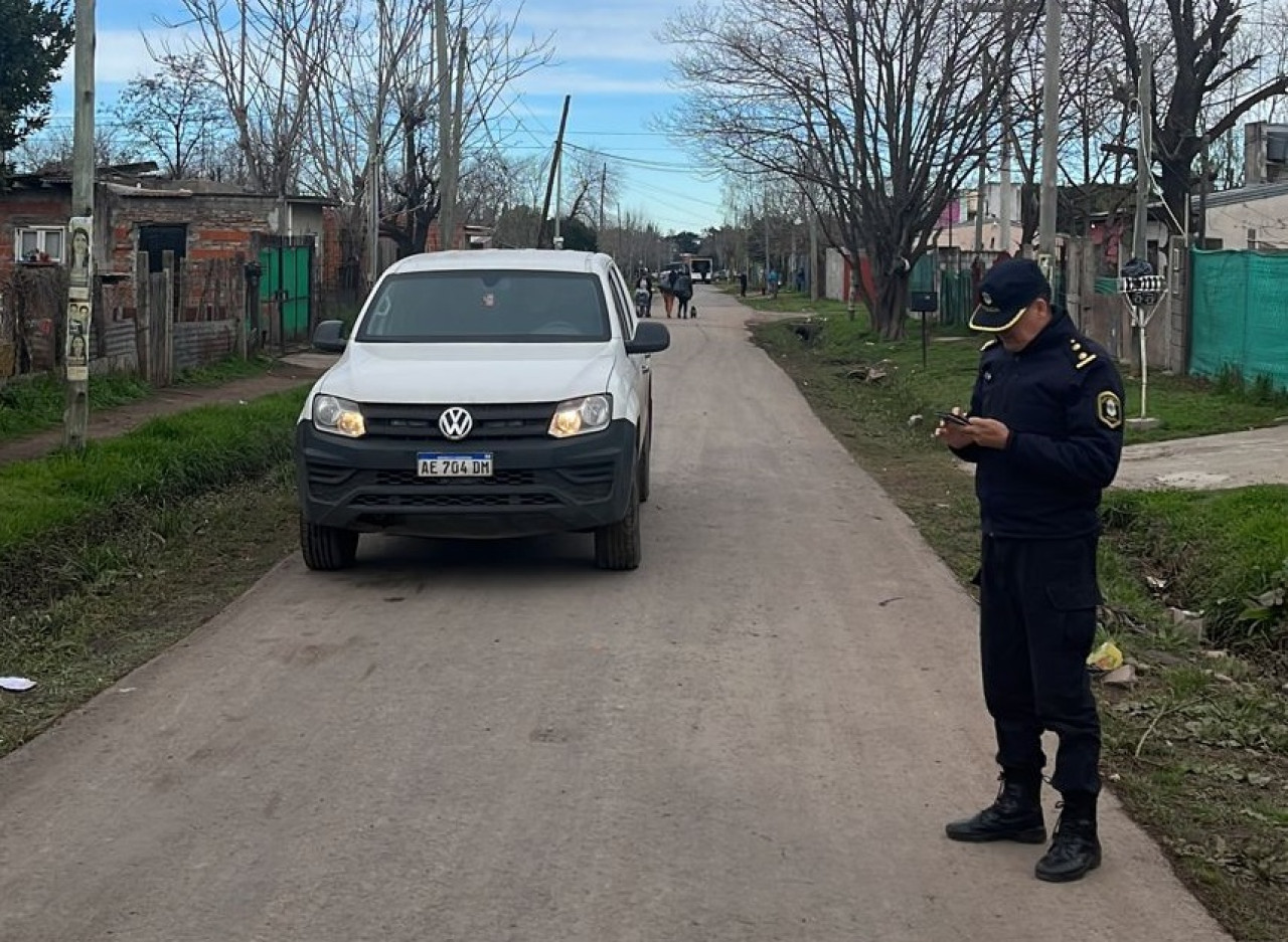 Operativo policial en Moreno Sur. Foto: prensa Policía