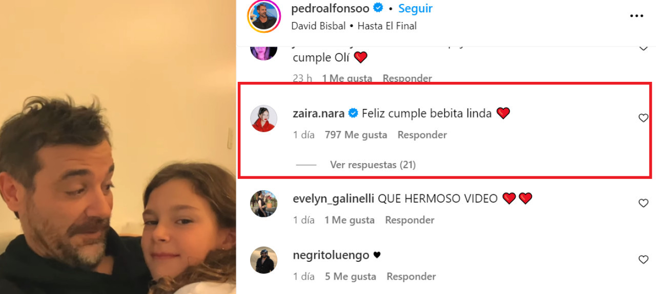 El tierno gesto de Zaira Nara. Foto: Instagram.