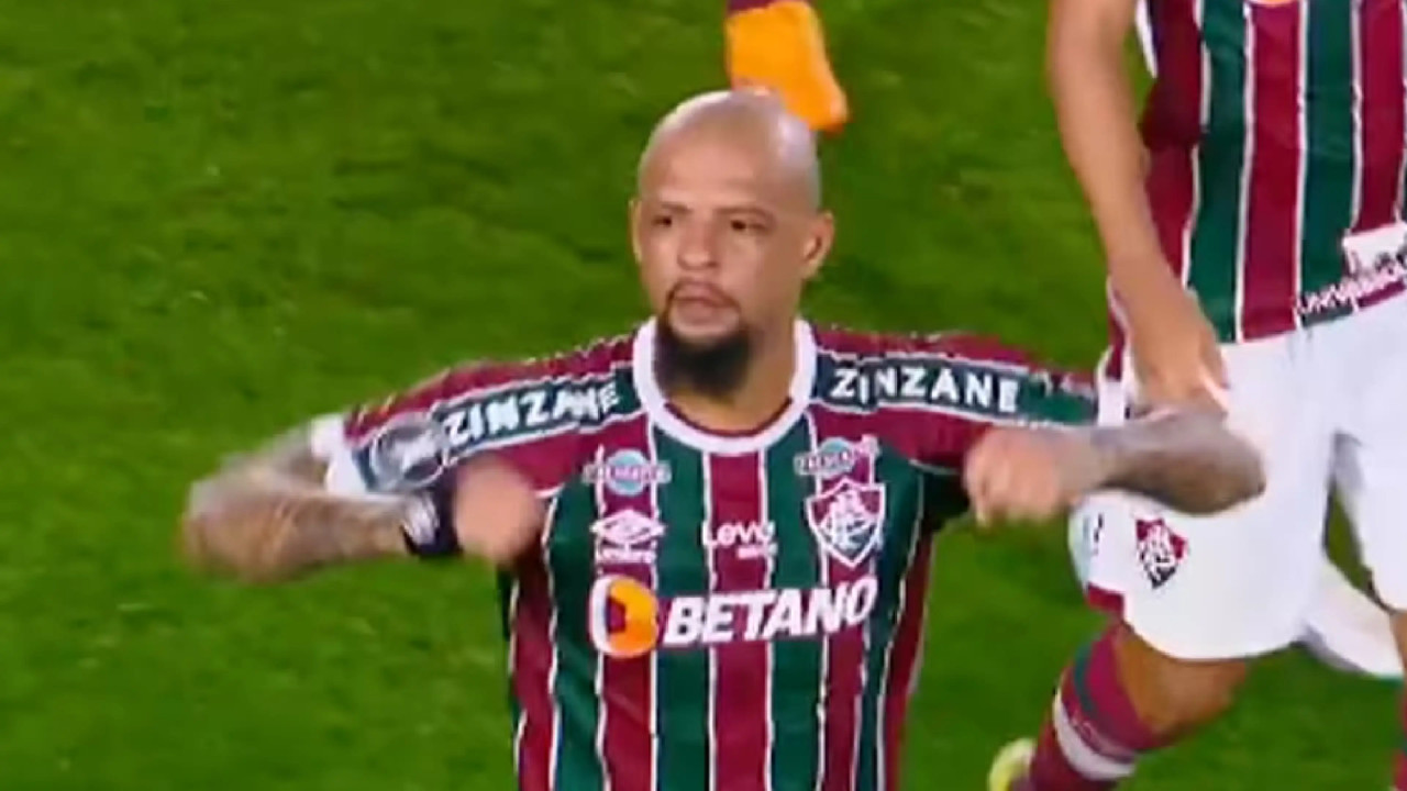 Felipe Melo, gesto contra hinchas de River. Foto: captura video