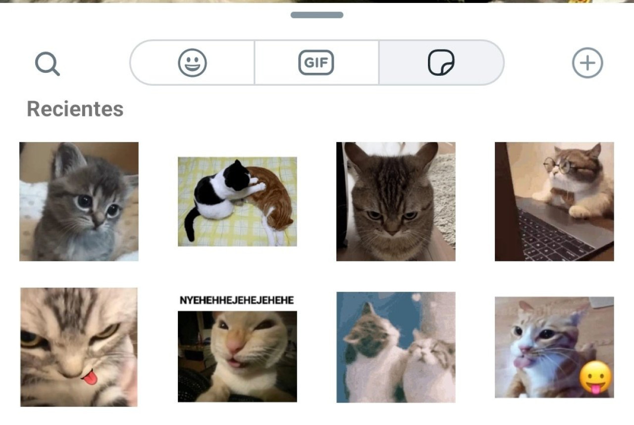 Stickers de WhatsApp. Foto: Twitter