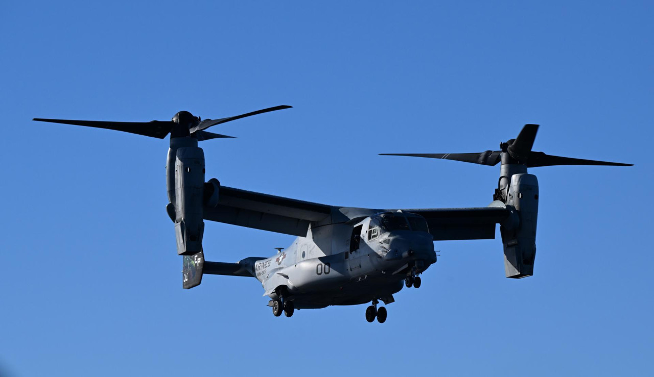 El avión MV-22B Osprey que se estrelló en Australia. Foto: EFE.