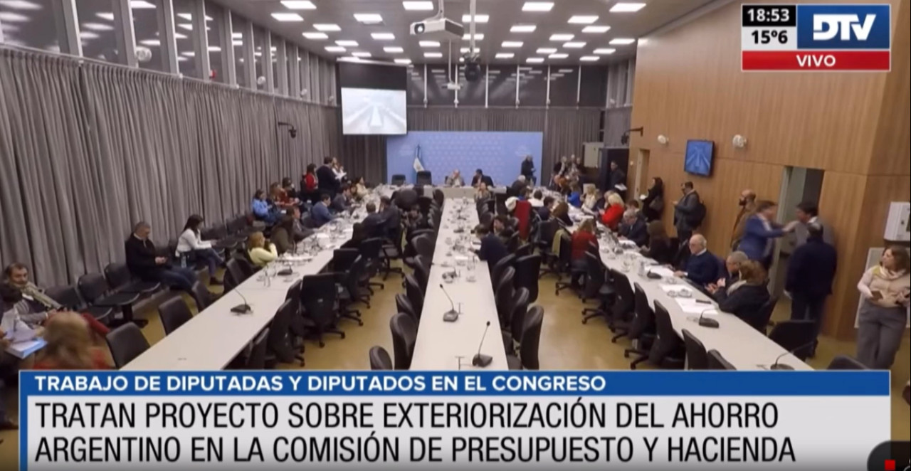 Diputados: obtuvo dictamen el régimen de blanqueo de capitales. Foto: Captura de pantalla.