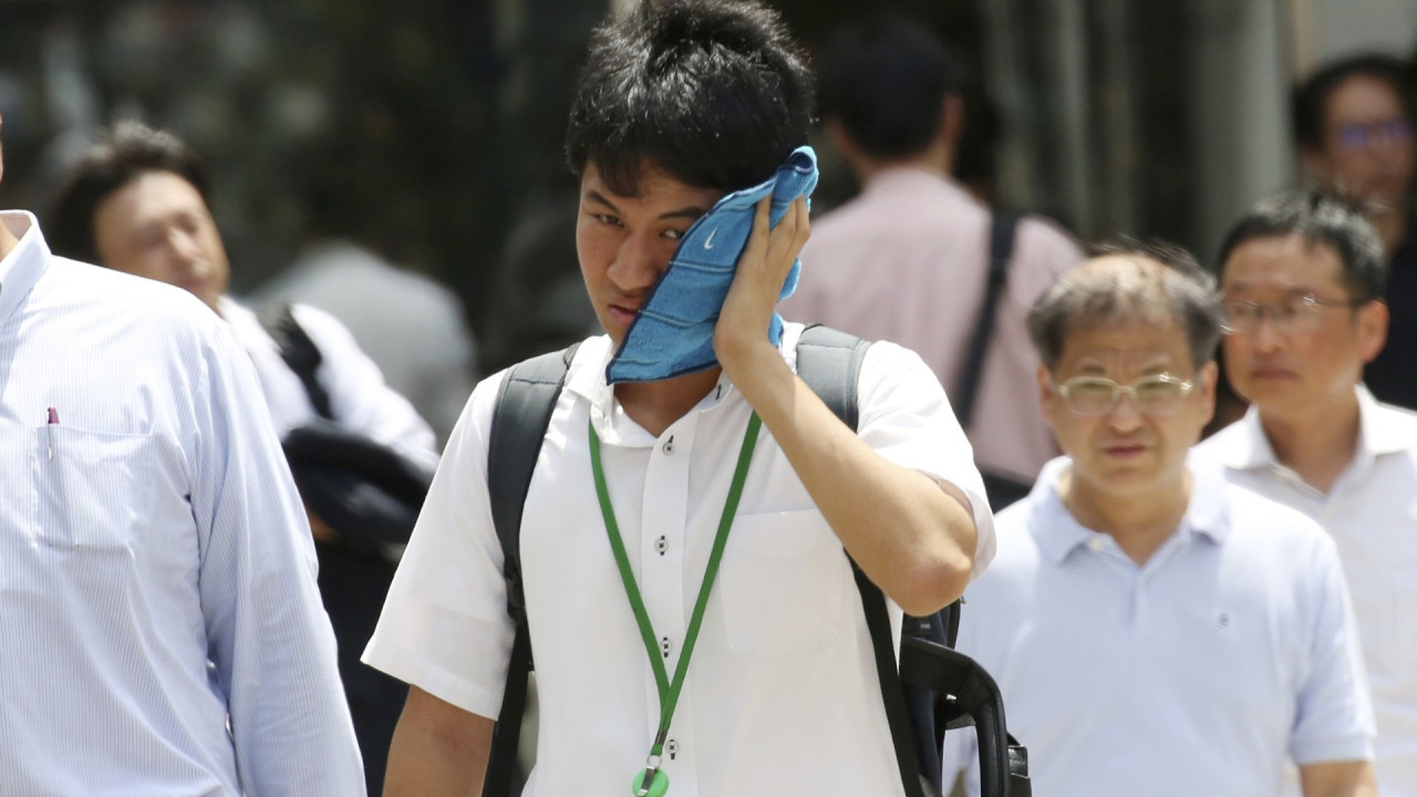 Ola de calor en Japón. Foto: Reuters