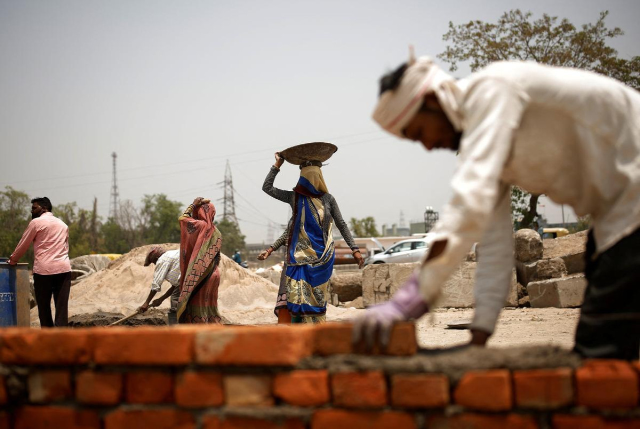 Ola de calor en la India. Foto: Reuters