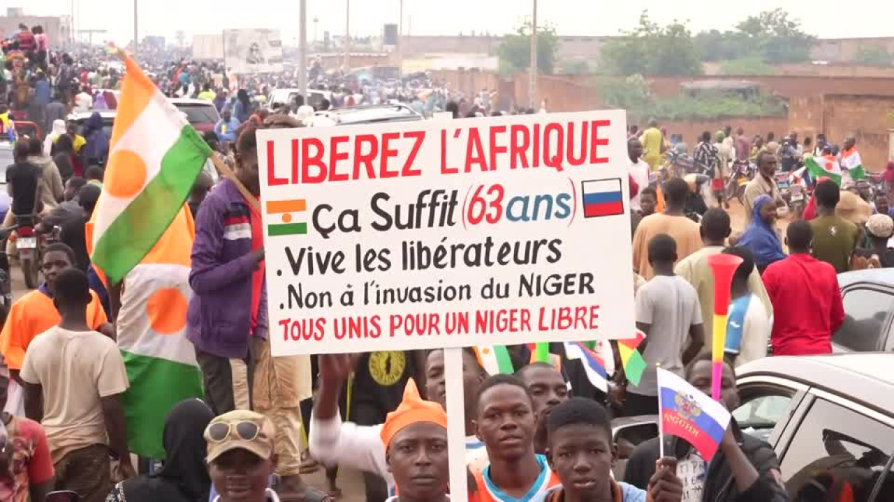 Movilizaciones en Níger contra Francia. Video: Reuters.