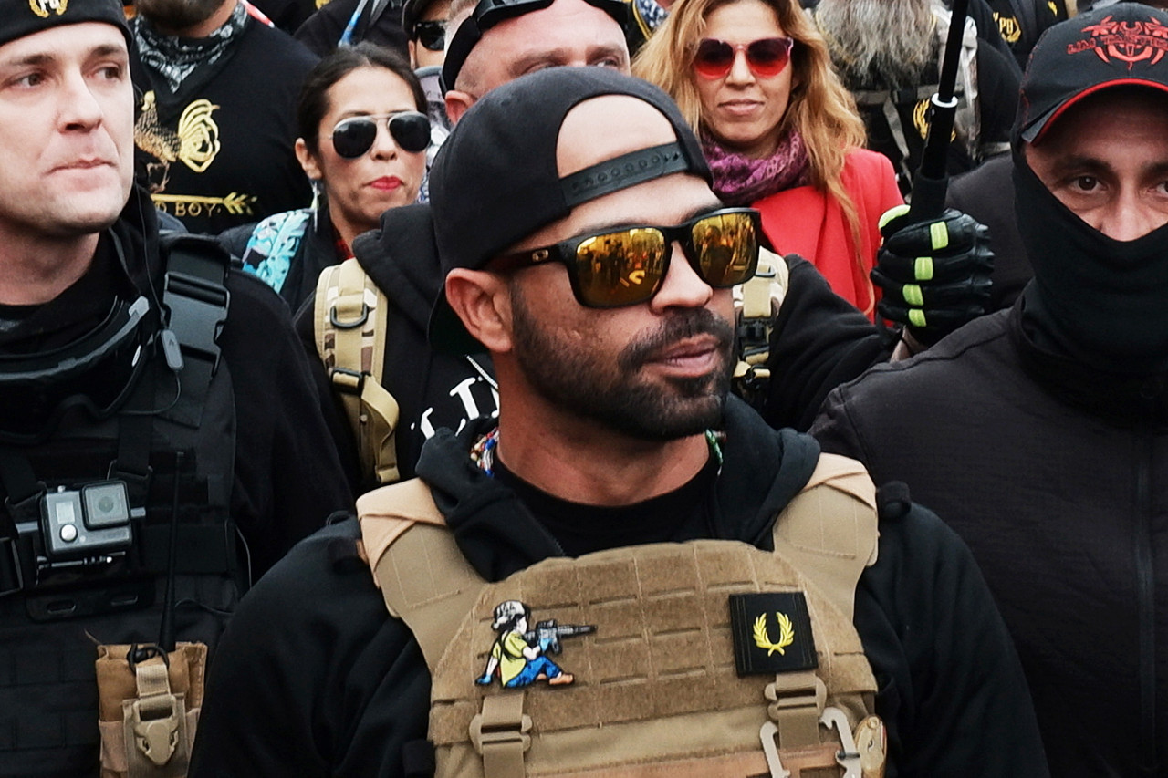 Enrique Tarrio, líder de los Proud Boys. Foto: EFE.