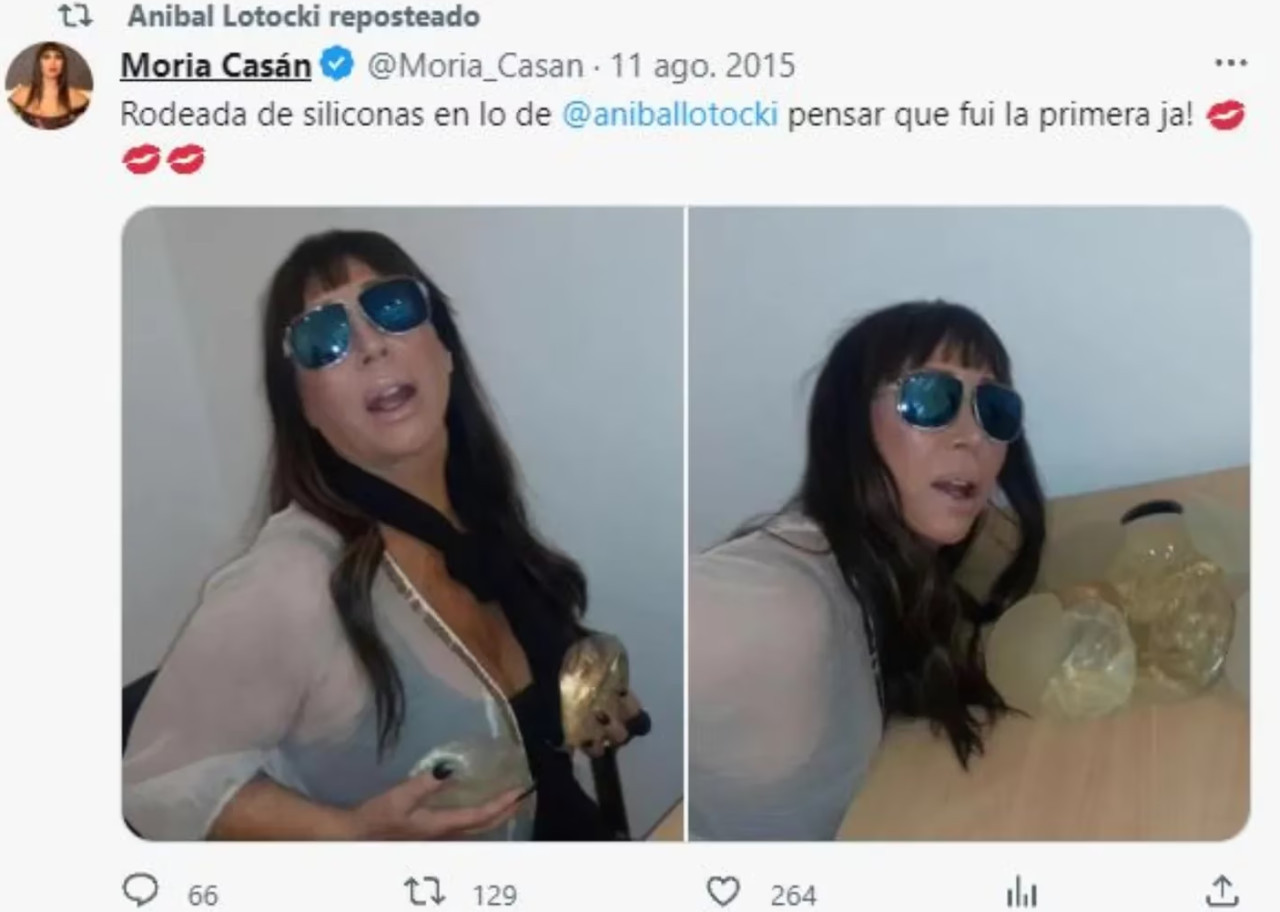 Moria Casán en la clínica de Lotocki. Foto: Twitter.