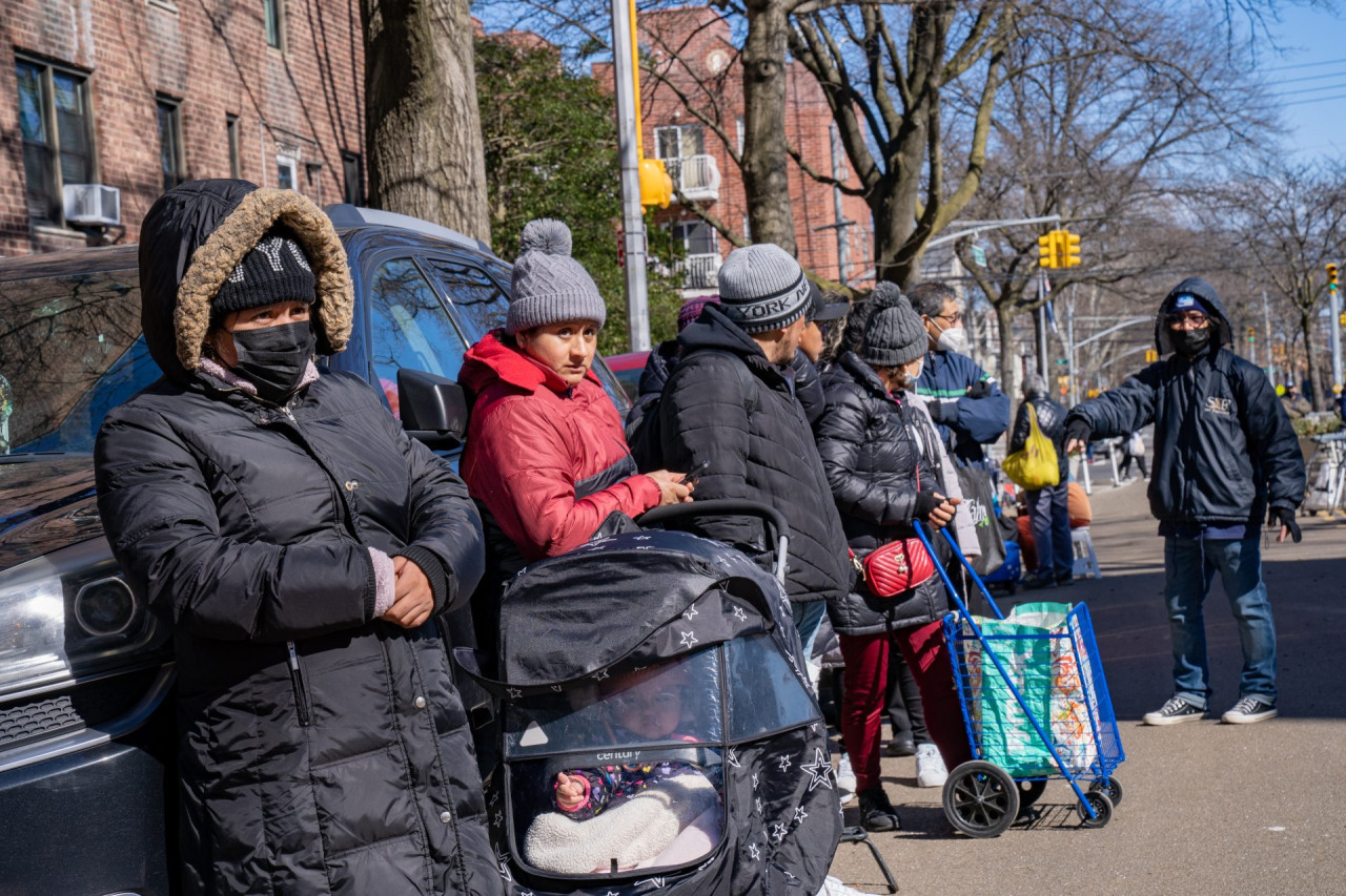 Migrantes en Nueva York. Foto: EFE