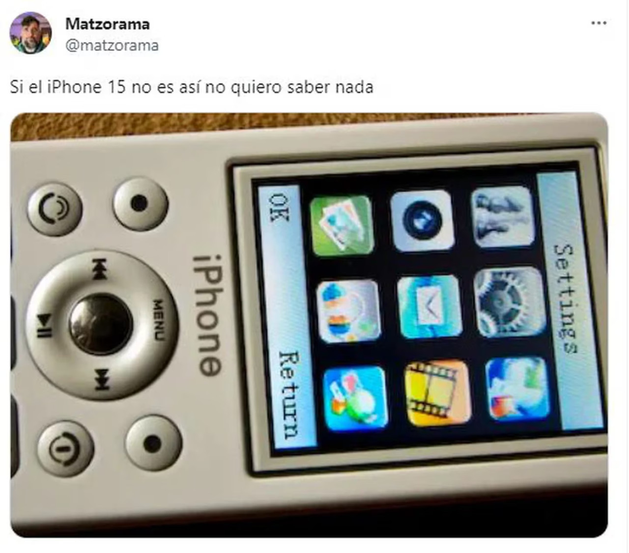 Memes del iPhone 15. Foto: Twitter.