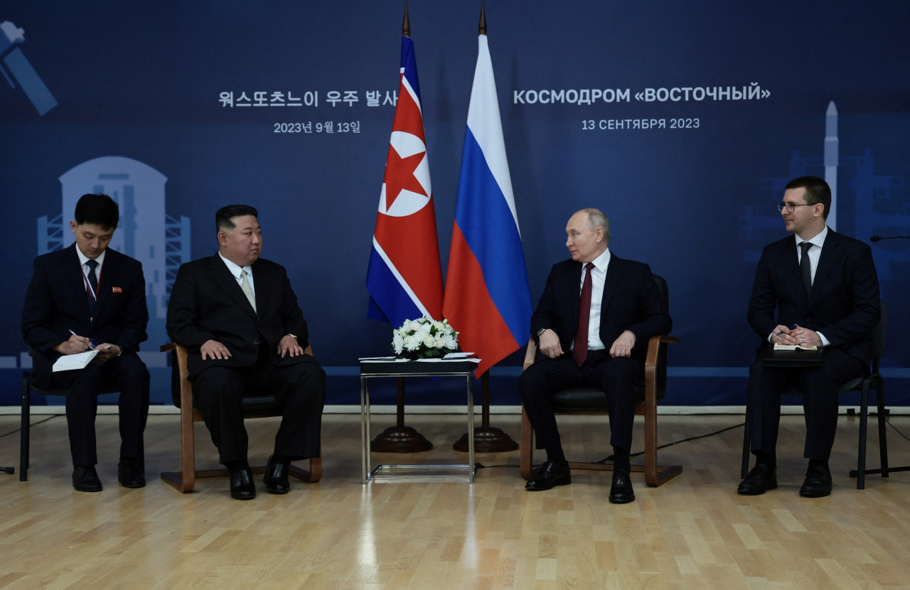 Kim Jon-Un y Vladimir Putin. Foto: Reuters.