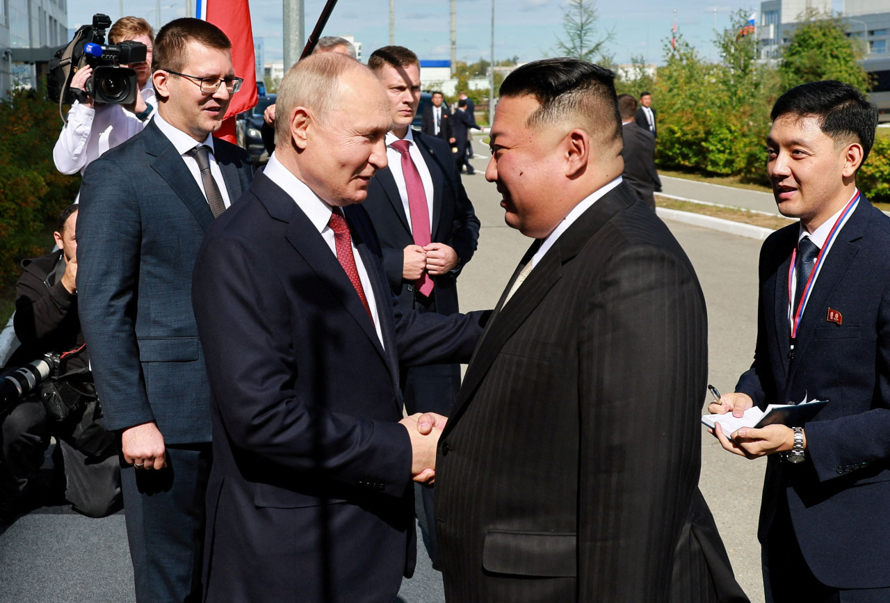 Cumbre entre Vladimir Putin y Kim Jong-un. Foto: Reuters.