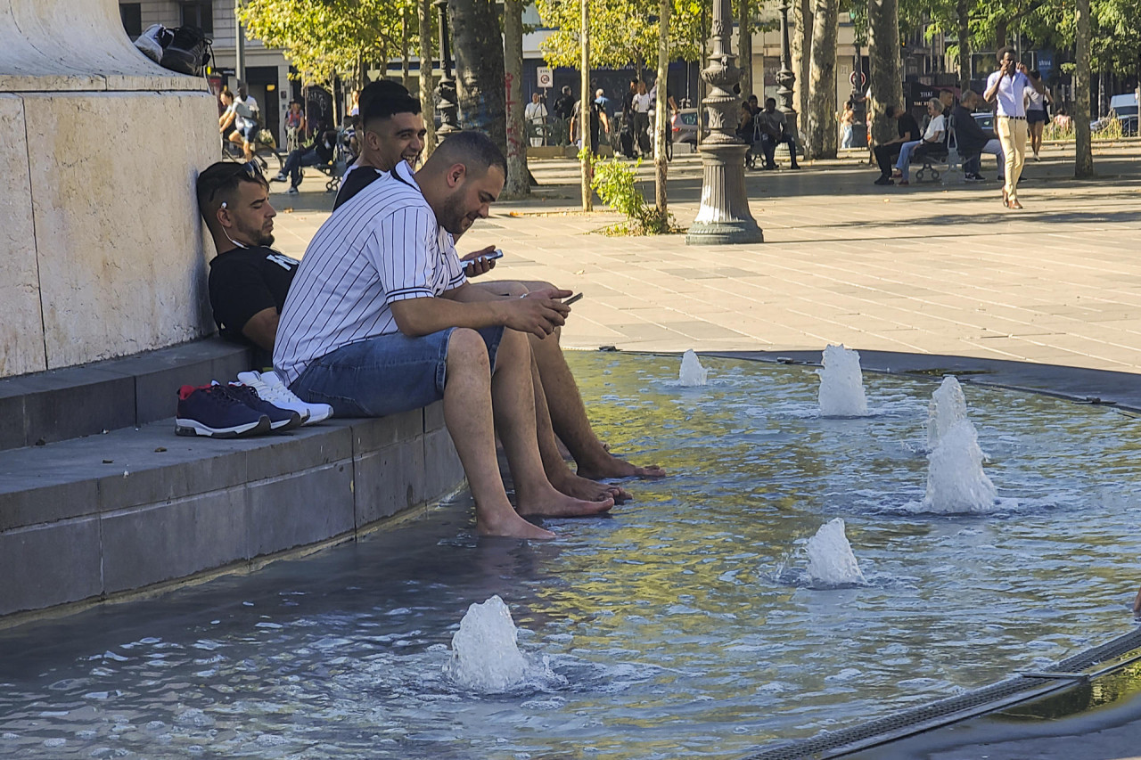 Ola de calor en Francia. Foto: EFE