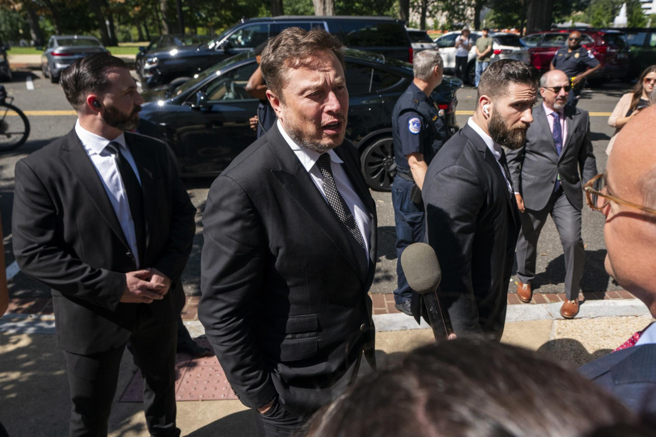 Elon Musk en el foro sobre IA. Foto: EFE