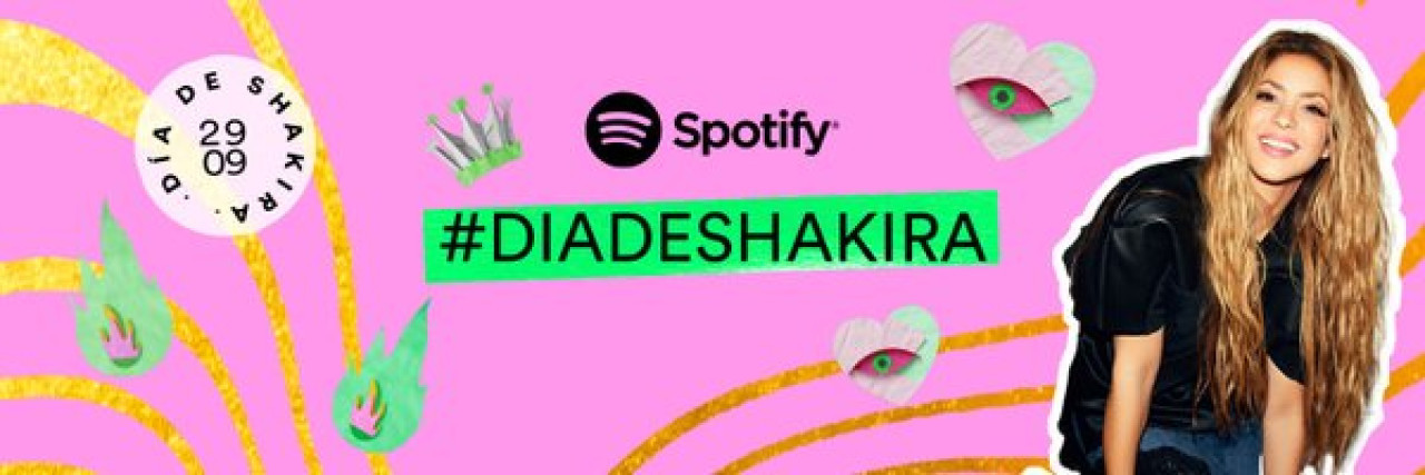 El día de Shakira. Foto: Twitter Spotify.