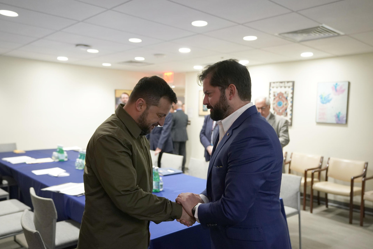 Zelenski y Boric. Foto: EFE