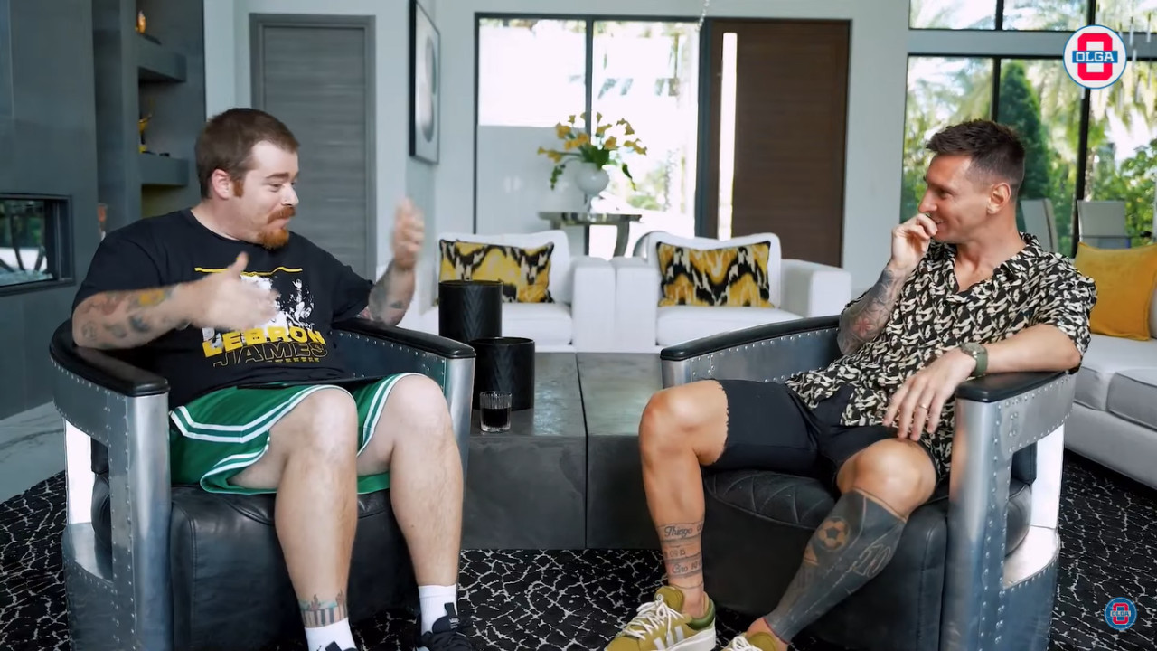 Lionel Messi en la entrevista con Migue Granados. Foto: Captura de pantalla.