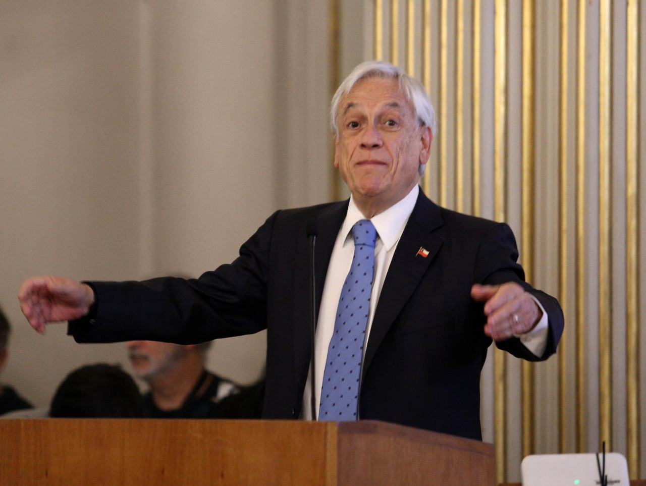 Sebastián Piñera en el encuentro del Grupo Libertad. Foto: NA.