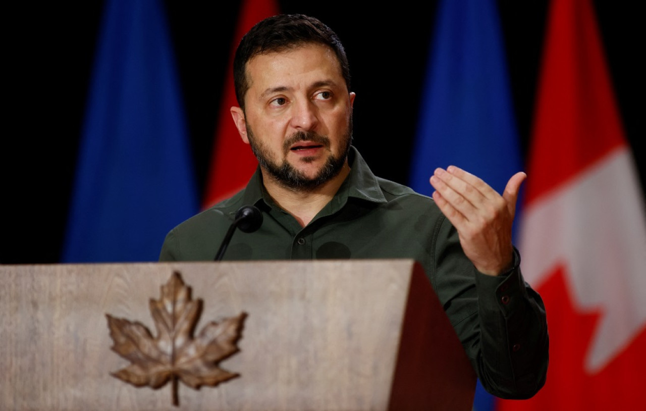 Volodimir Zelenski visitó Canadá. Foto: Reuters.