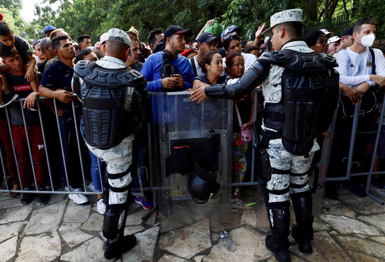 Migrantes en Darién. Foto: Reuters.