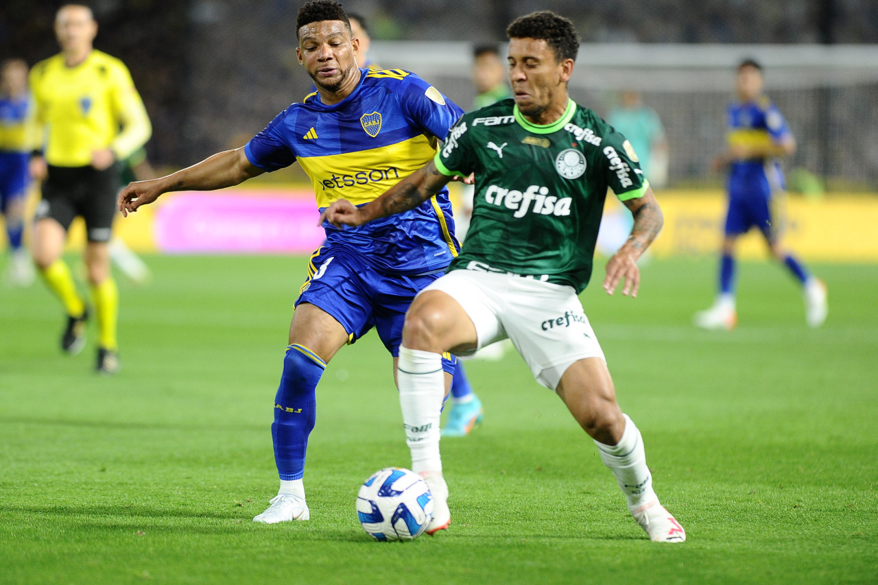 Frank Fabra; Boca Juniors vs Palmeiras; Copa Libertadores. Foto: Télam.